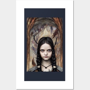 Wednesday Addams Anime Portrait 3 Posters and Art